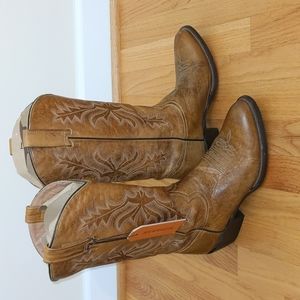 Men's Stetson Tan Horseman Cowboy Western Boots 12-020-7302-0225 Size 9.5 D,M
